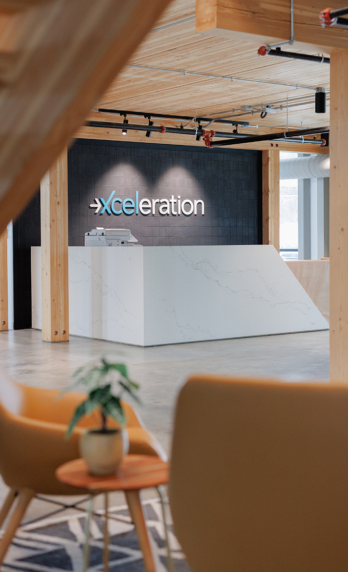 Xceleration reception desk